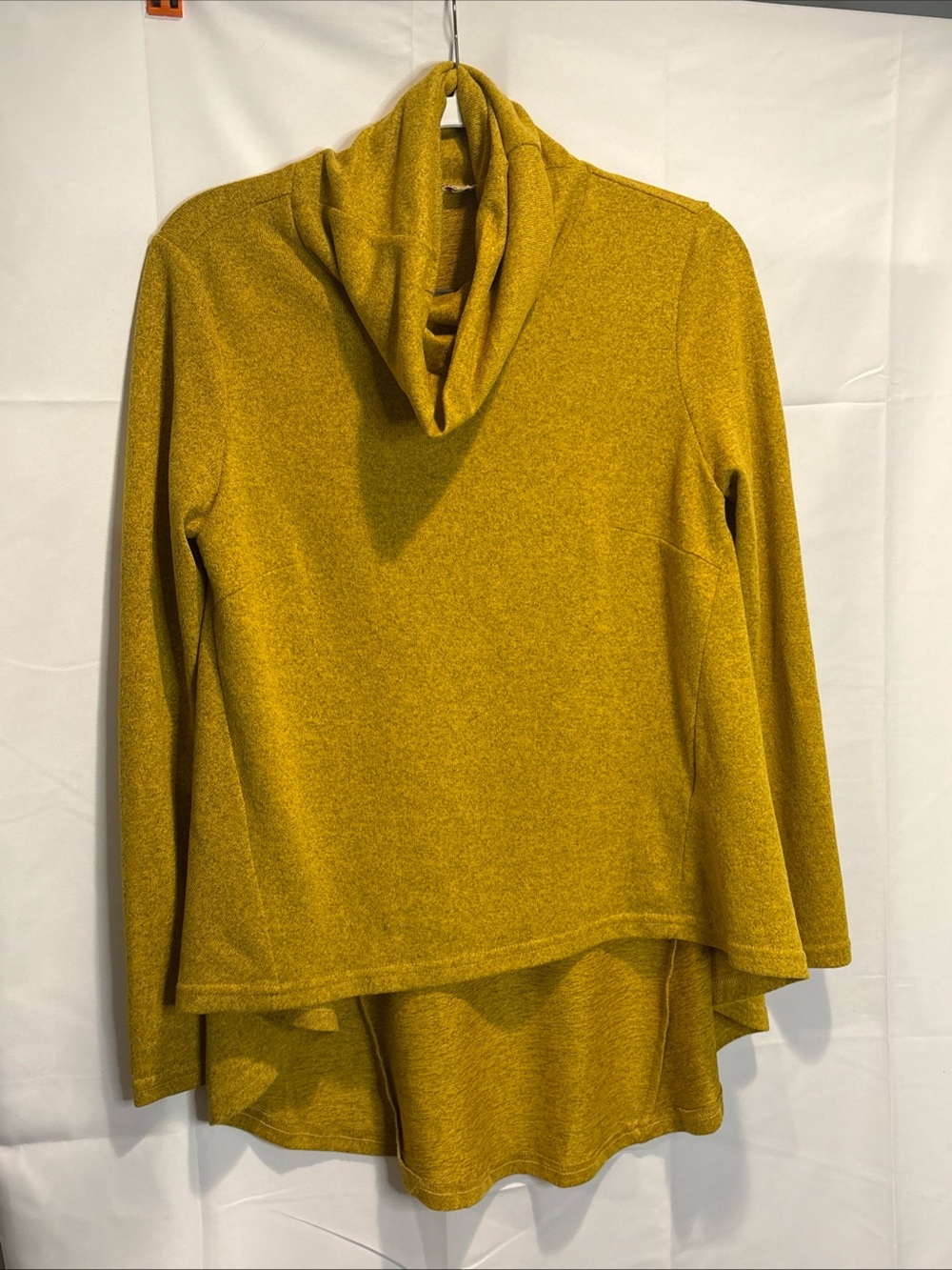 Aryeh Mustard Cowl Neck Lightweight Sweater